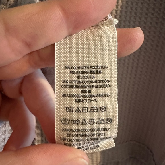 Free People We the Free Light Purple Dahlia Flared Sleeve Thermal Sweater size S - Picture 10 of 11